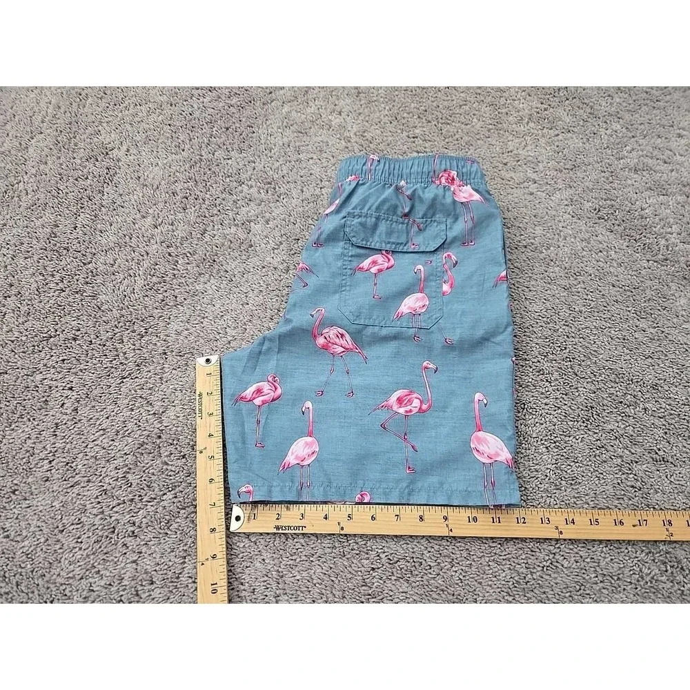 Goodfellow & Co Swim Shorts Mens M Blue‎ Pink Flamingo Inseam:7